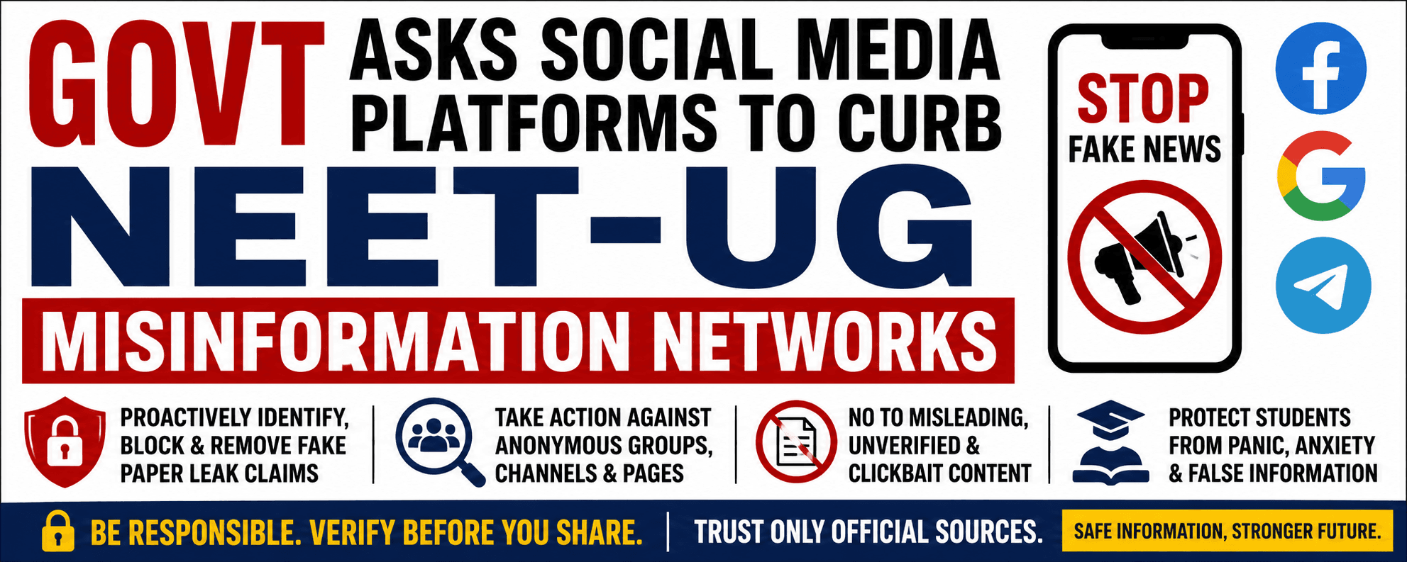 Government Asks Social Media Platforms to Curb NEET-UG Misinformation Networks